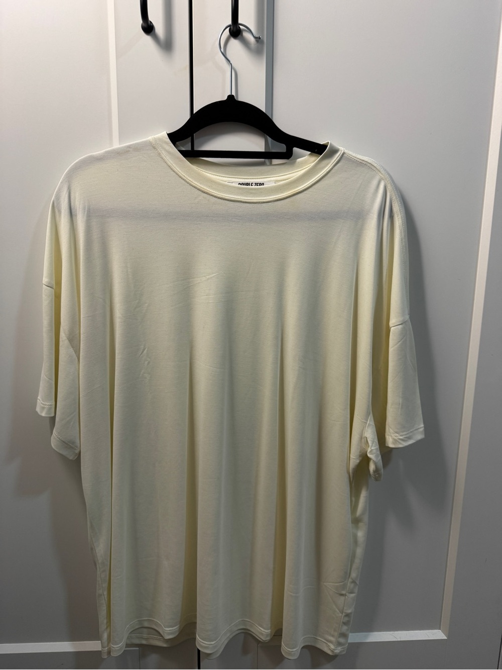 Double Zero Cream Oversized Short Sleeve Tee